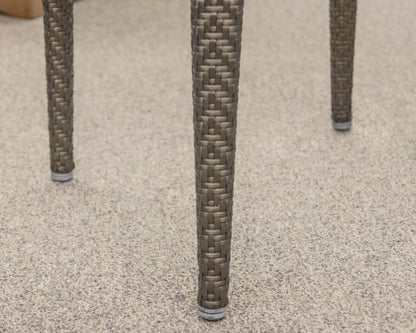 Dedon Dark Woven Outdoor Wicker Bistro Dining Set