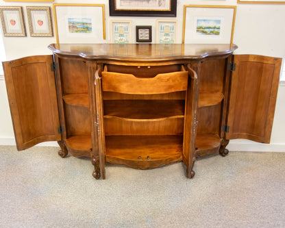 Hooker Furniture "Seven Seas" 4 Door Burled Walnut Server
