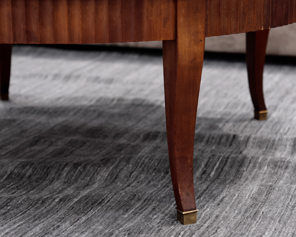 Baker Round Reeded Cocktail Table