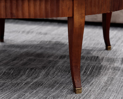 Baker Round Reeded Cocktail Table