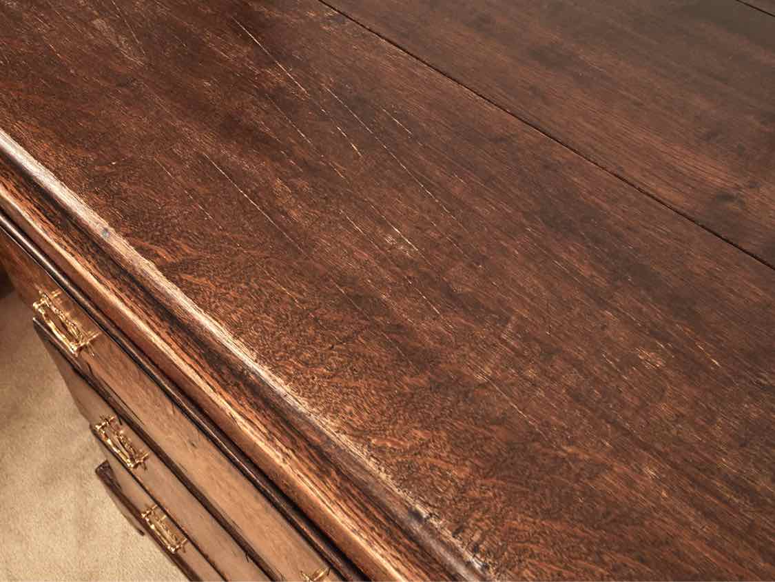 English Antique Walnut 6 Drawer Solid Brass Handles  Chest