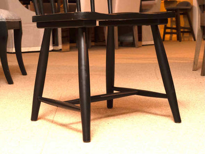 Set of 6 Magnolia Home 'Essex' Black Finish Shaker Style  Dining Chairs