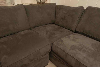 Jonathan Lewis 2-Piece Sectional in Graphite Grey Ultra Suede Upholstery
