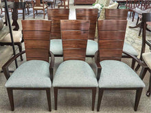 Set of 6 Giorgio Collection Art Deco Dining Chairs with Sunbrella Fabric Seats