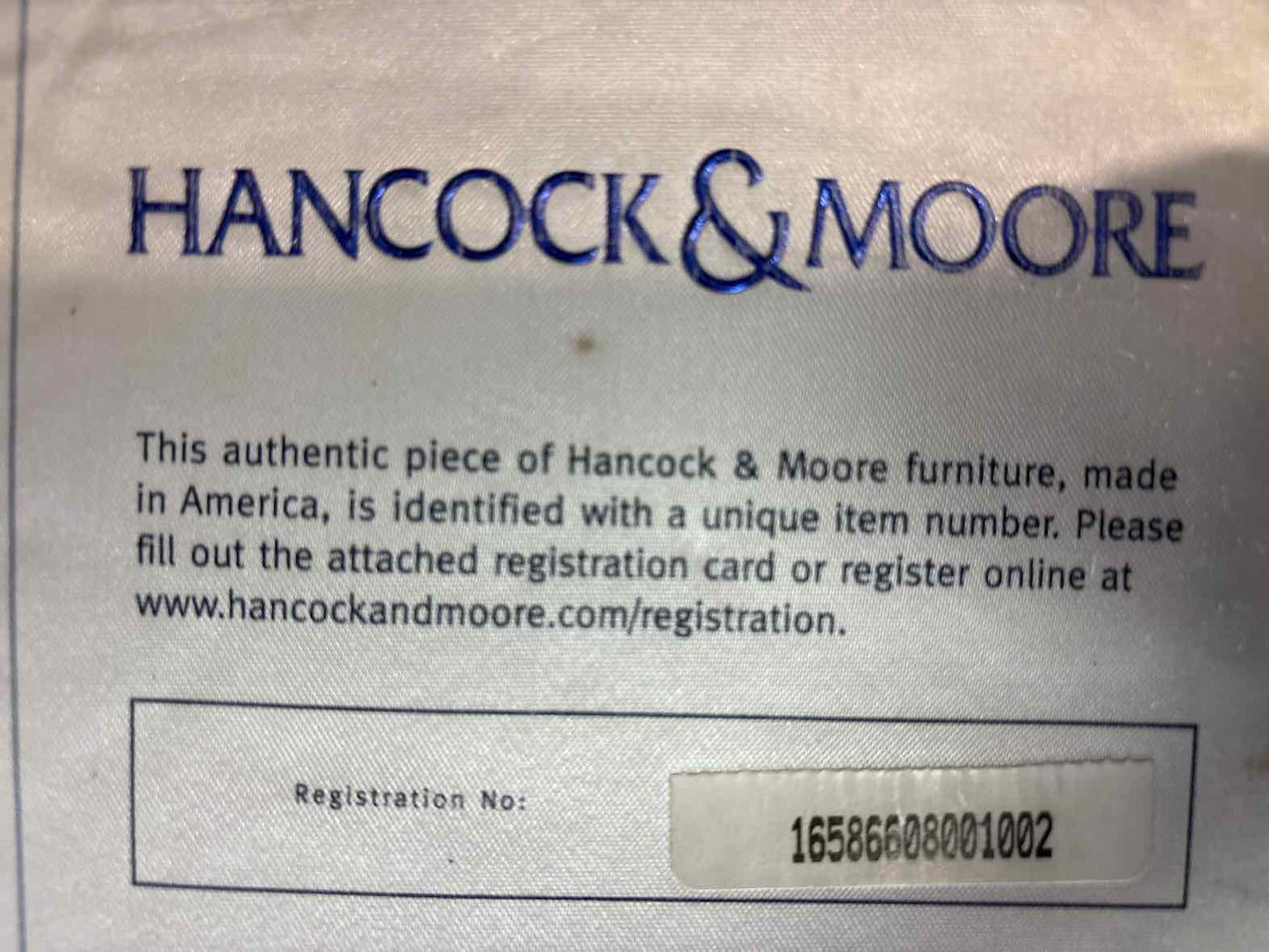 Hancock and Moore 3-Seat Leather Sofa in Putty
