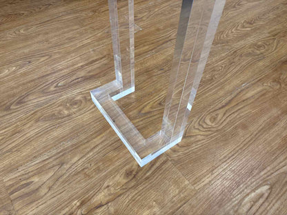 Acrylic and Glass Console Table