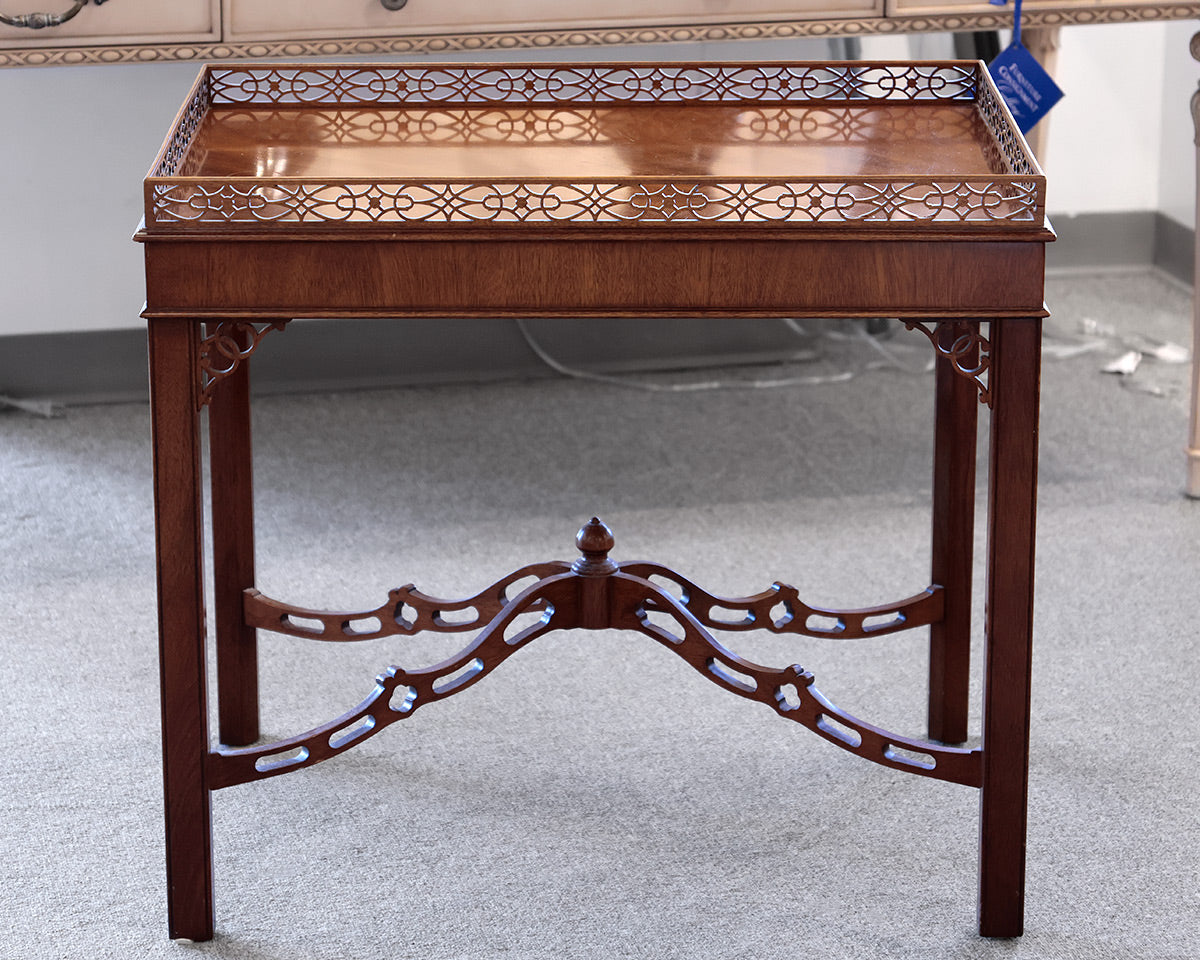 Kindel Chippendale Style Mahogany Tea Table