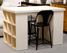 Painted Antique White Project Island With Two Stools