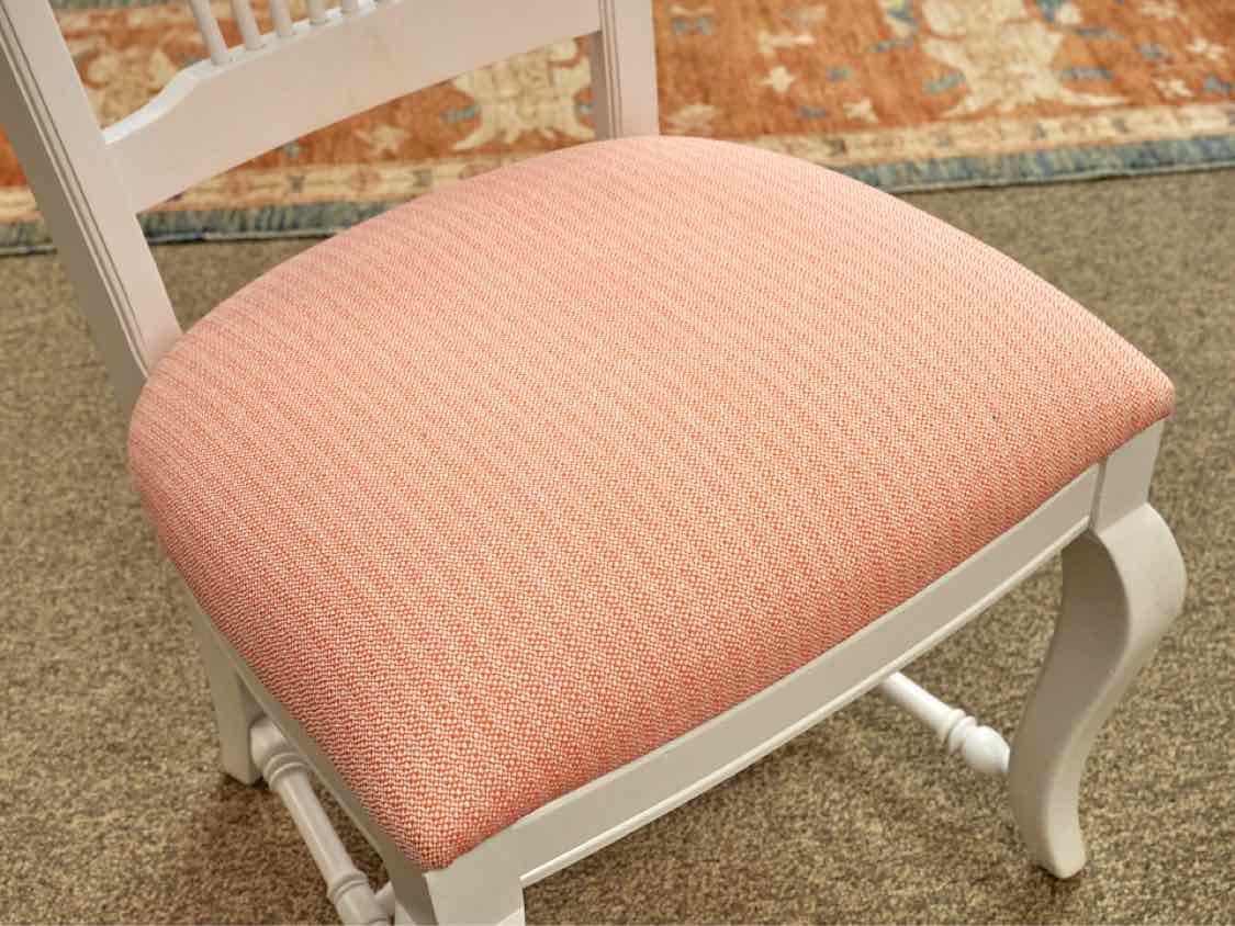 Set of Six Thomasville Side Chairs in White Finish