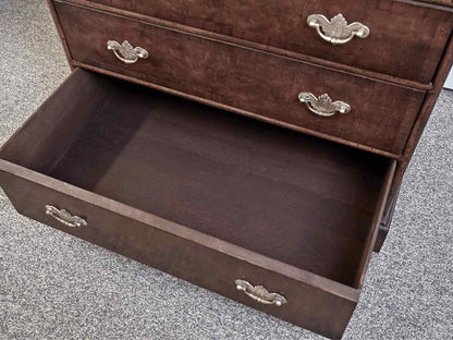 Benchmade Burled Walnut Four Drawer Chest