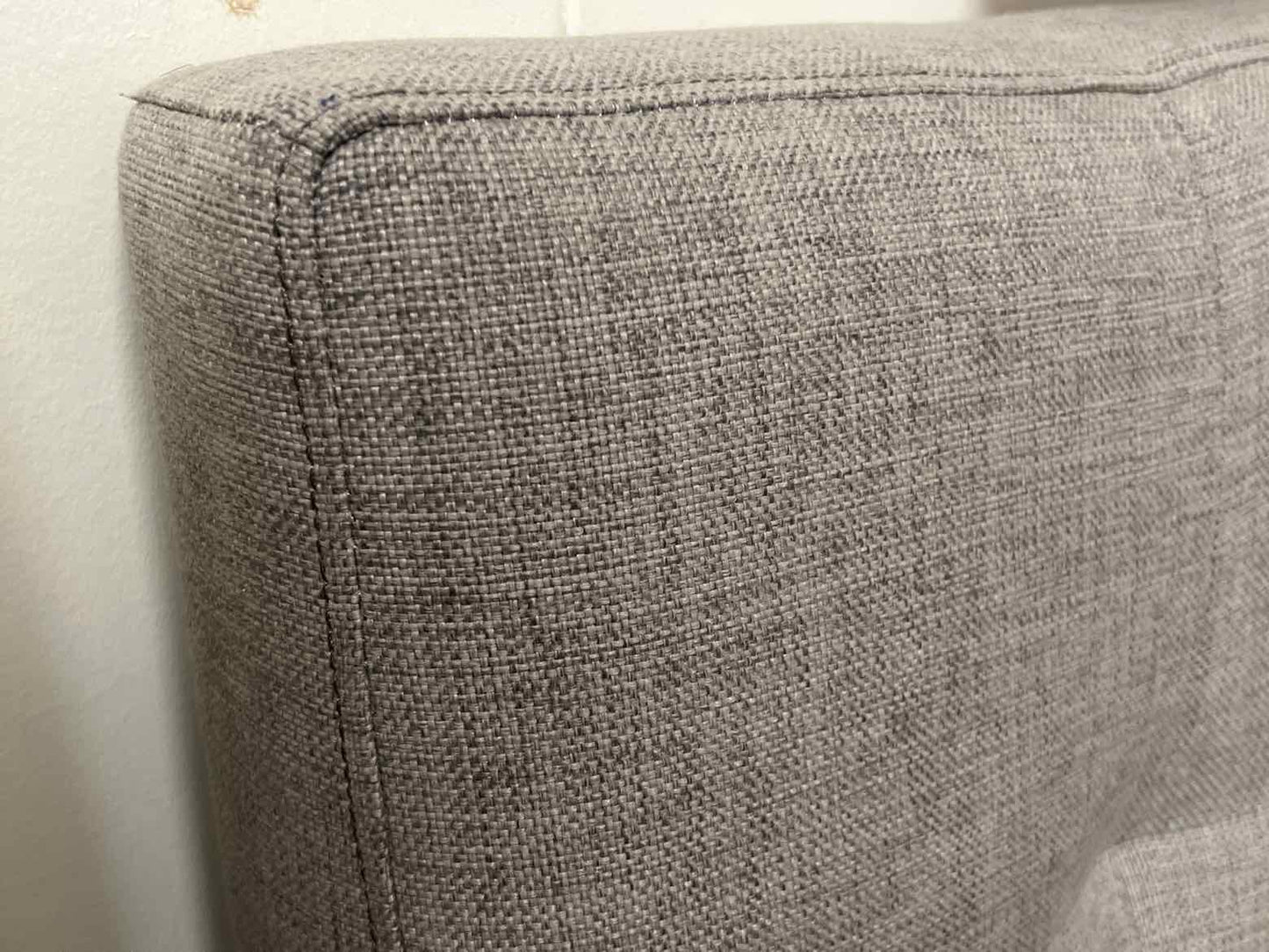 West Elm Tufted Grey Queen Bed