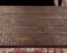 Double Pedestal Rustic Console Table