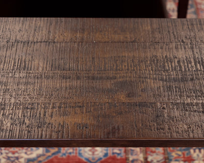 Double Pedestal Rustic Console Table