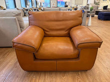 Roche Bobois 'Ascot' Cognac Leather Arm Chair