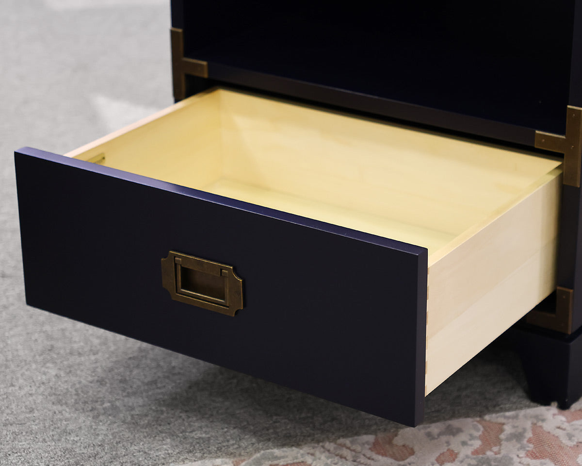 Crate & Barrel Navy Nightstand