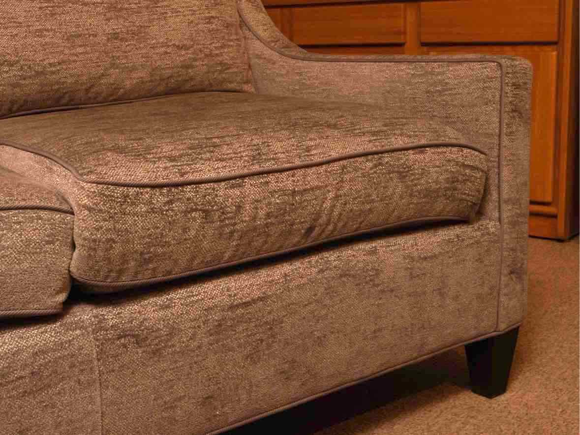 Highland House  Slope Arm Grey Fleck Upholstered Loveseat