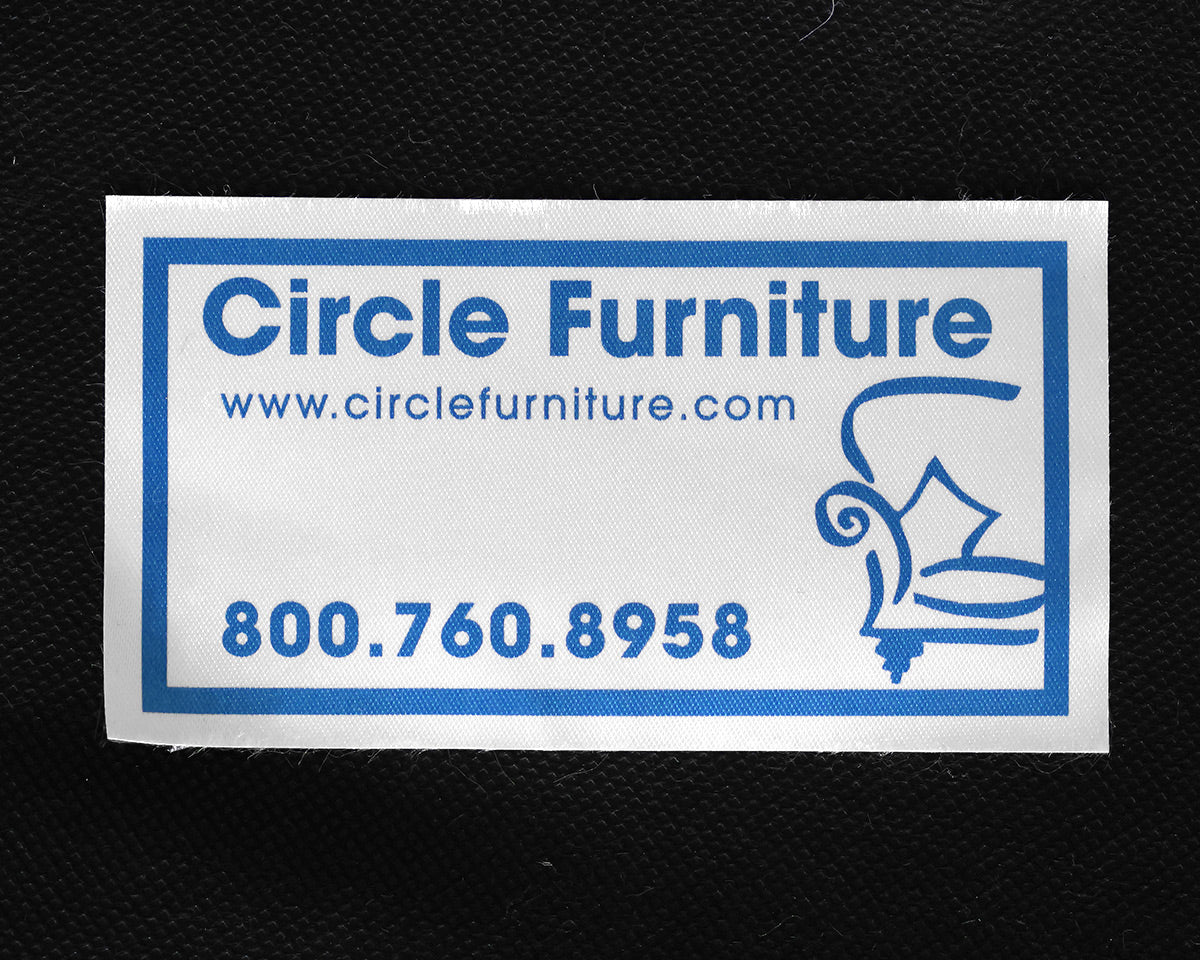 Circle Furniture Gray Chenille Oval Ottoman