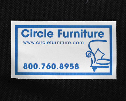 Circle Furniture Gray Chenille Oval Ottoman