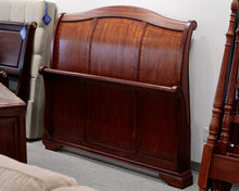 Queen Cherry Sleigh Bed Frame