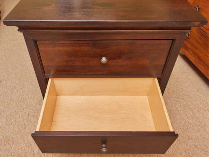Kincaid Dark Stained Ash 2 Drawer  Nightstand