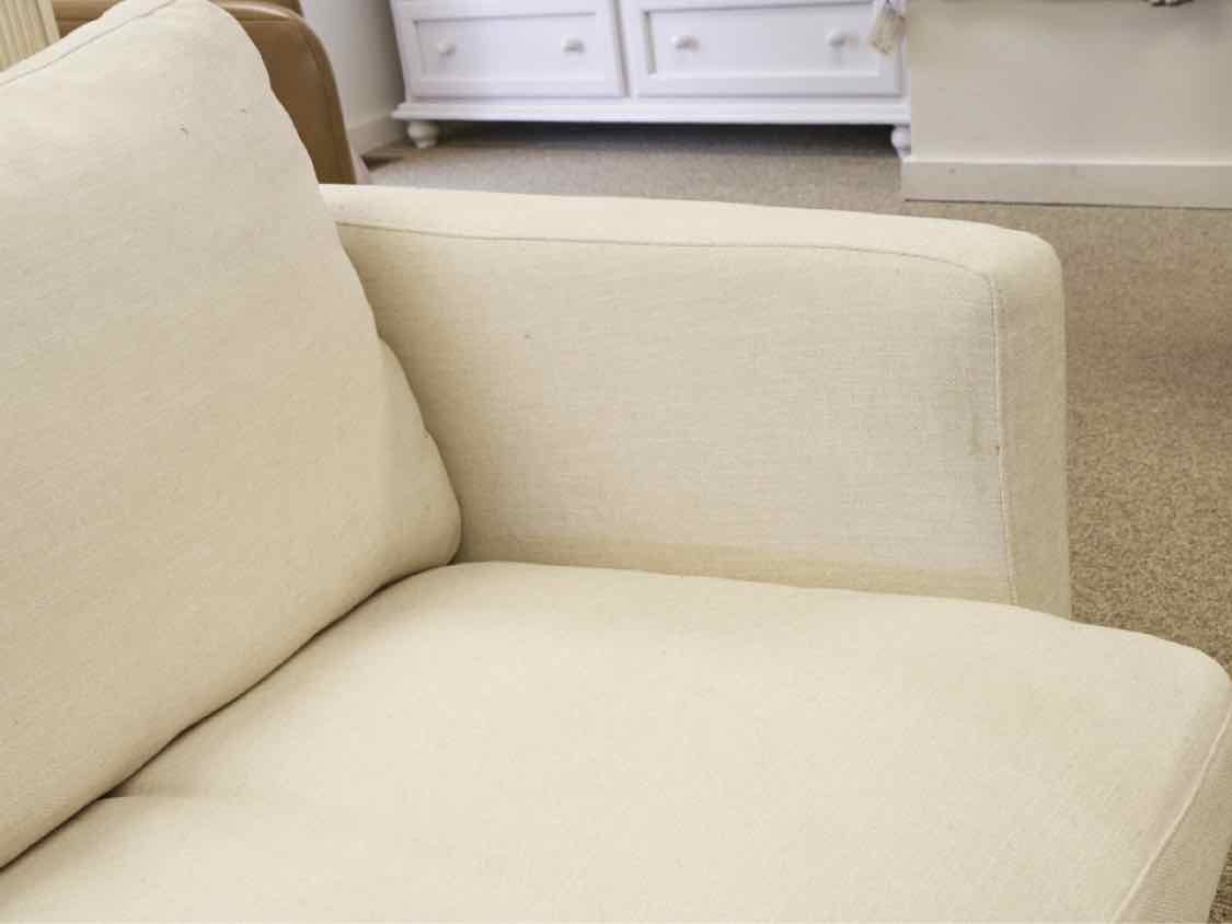 Pottery Barn Ivory Bench Upholstered Sofa