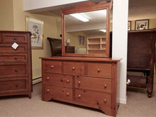 Broyhill Pine 7 Drawer Dresser & Mirror