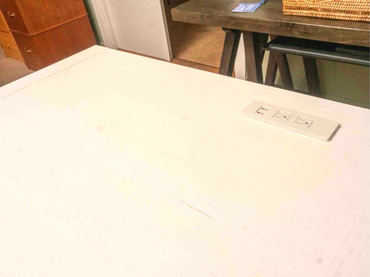 Magnussen  Home "Heron Cove' Ivory 3 Drawer Writing Desk