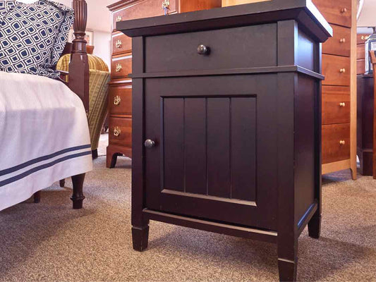 Pair of Boston Interiors Black 1 Drawer Nightstands