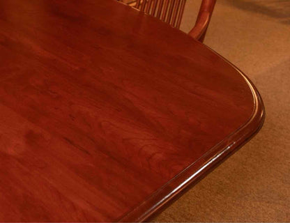 LeMieur Cherry Double Pedestal  Table & (6) Chair Set in Russet Finish