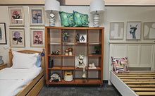 Oak 12-Shelf Etagere on Wheels