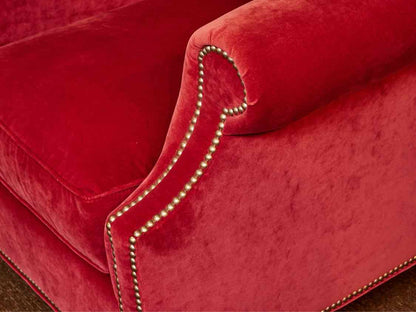 Pair Of Jordan's   Performance Velvet 'Raspberry' Nail Head Chairs