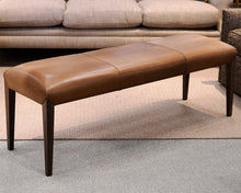 Brown Leather Bench