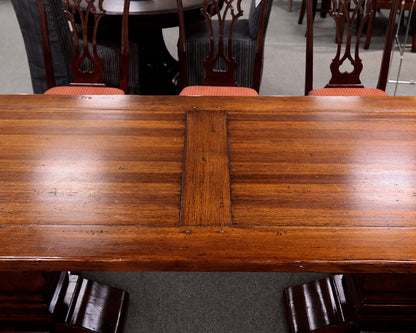 Arhaus Double Pedestal Rustic Dining Table