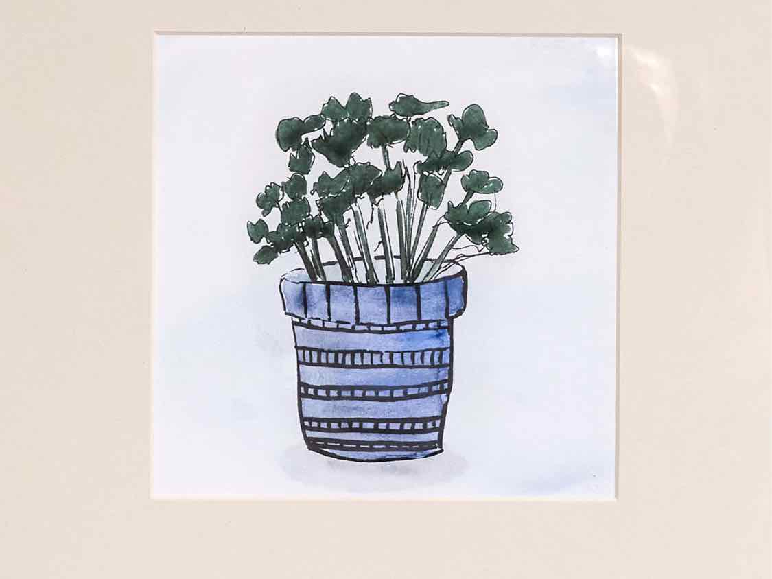 'Pot Of Herbs' Framed Print 1/2