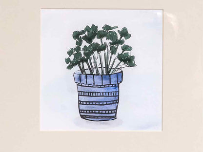 'Pot Of Herbs' Framed Print 1/2