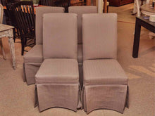 Set Of 4 'Magnetic Grey' Linen & Cotton Slipper Chairs Dining Chairs