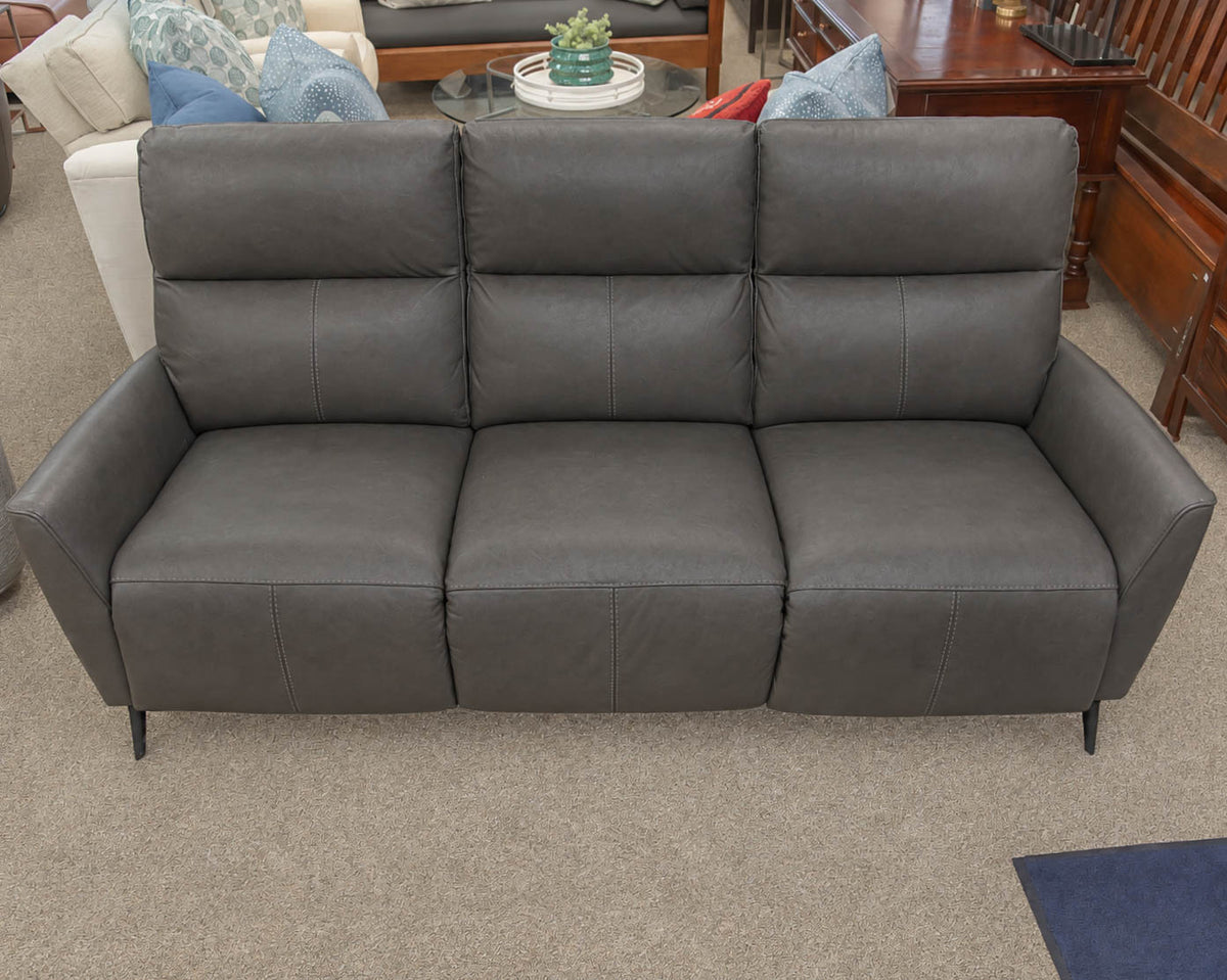 La-Z-Boy Power Reclining Sofa Upholstered In Grey Leather