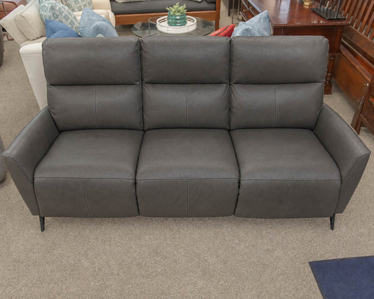La-Z-Boy Power Reclining Sofa Upholstered In Grey Leather