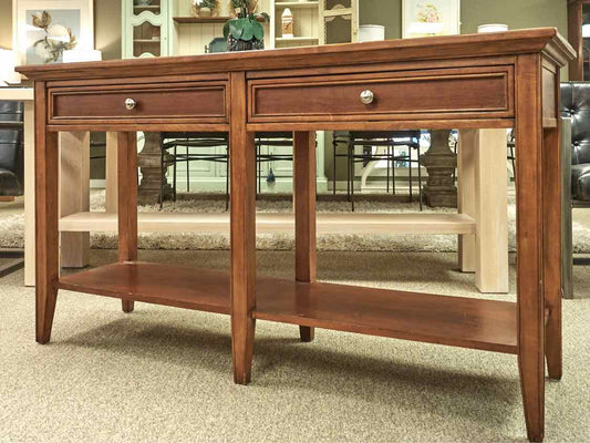 Cherry 2-Drawer Server with Shelf