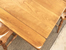 Cushman Colonial Solid Maple Picnic Base Table & Set of Six Chairs