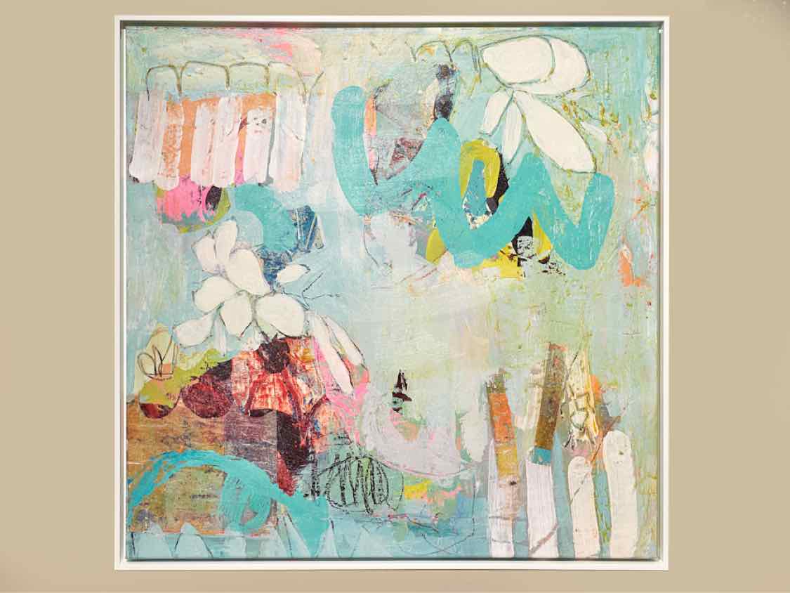 Framed Giclee on Canvas:  "Sunday at the Vineyard"
