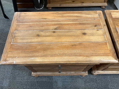 RH Pair of 'St. James' Nightstands in Antiqued Natural Finish