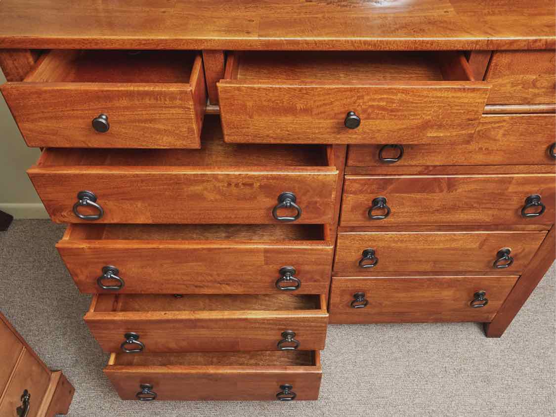 Klaussner Cherry 11 Drawer  Chest with Bronze pulls
