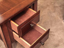 Riverside  Dark Stained 2 Drawer Side Table