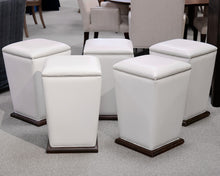 Set of 5  Leather Bongo Style Counter Stools