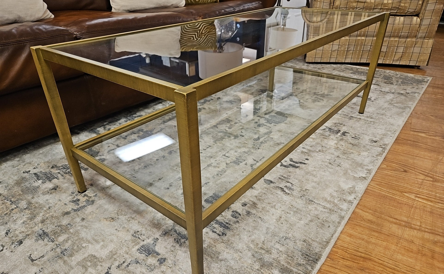 Glass Top Rectangular Cocktail Table