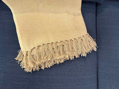 Pottery Barn Throw in Camel