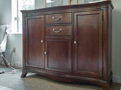 Faux Marble Top Server in Cherry Stain