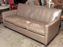 Boston Interiors Leather  Klyine  'Lustre Pebble' 3 Cushion  Sofa
