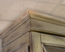 Hooker Furniture Distressed Ivory Lighted Display Cabinet
